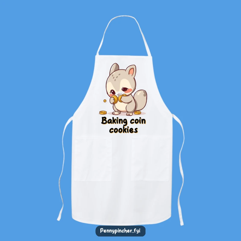 Funny Apron: Mischievous Animal Hiding Coins, Kitchen Fun for the Playful Chef Gift