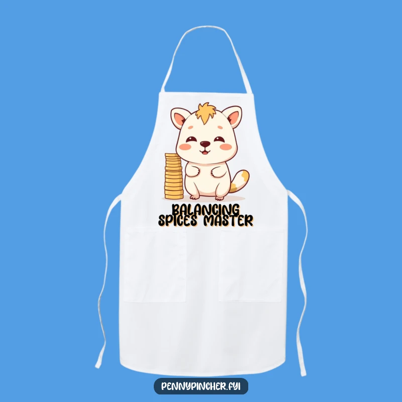 Funny Kitchen Apron - Animal Coin Balance, Cooking Precision, Great Funny Gift!