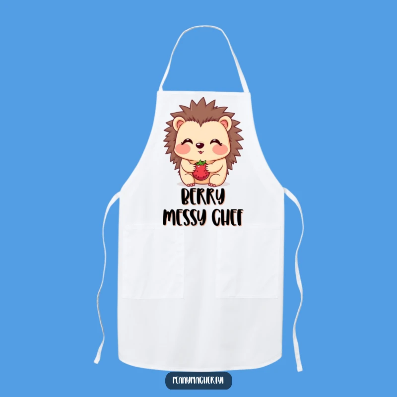 Funny Hedgehog Chef's Apron - Shy & Cute Kitchen Gift