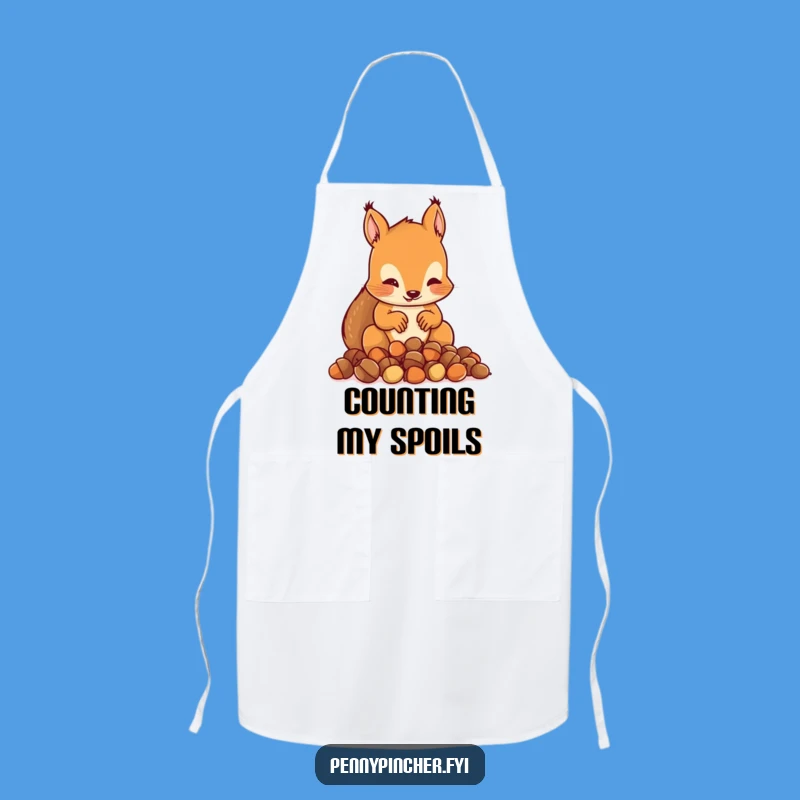 Funny Squirrel Counting Acorns Apron: Cook with Autumnal Precision