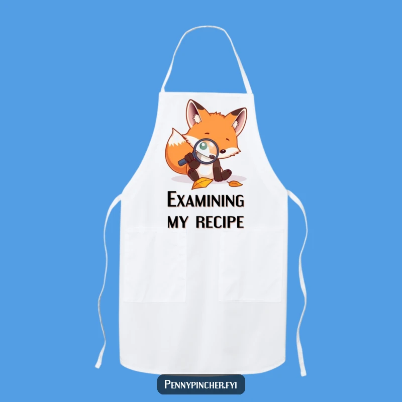 Funny Fox Apron: Cook with Focus, a Clever Funny Kitchen Gift!