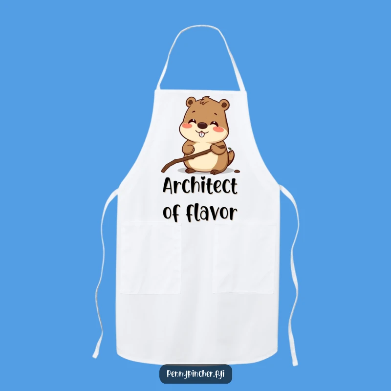 Funny Beaver Builder Apron - Workshop Humor Kitchen Gift