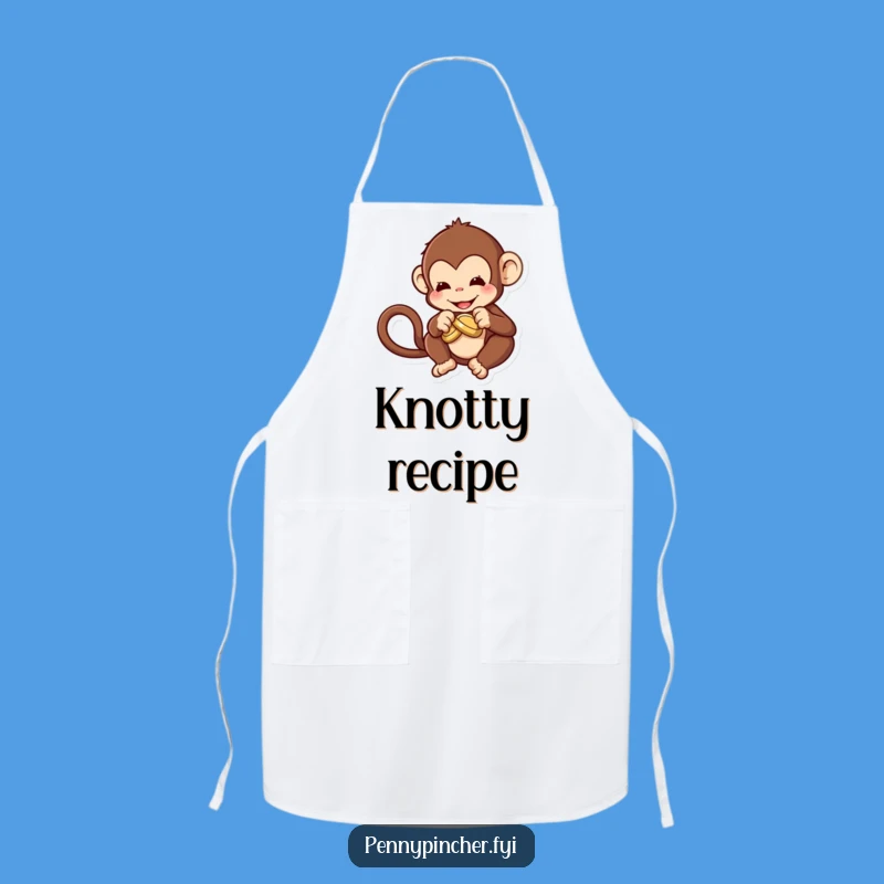 Funny Monkey Coin Knot Apron: Tackle Your Tasks with Monkey Ingenuity!