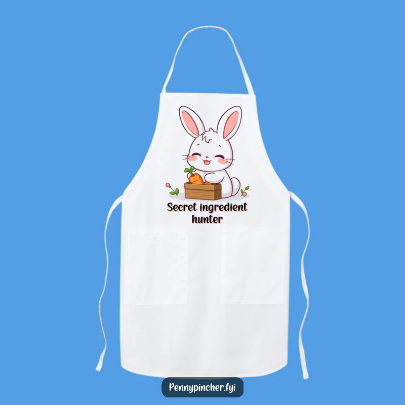 Funny Rabbit Baker's Secret Carrot Apron - Kitchen Humor Gift