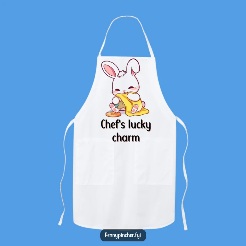 Funny Rabbit Penny Kitchen Apron - A Humorous Gift for Cooks