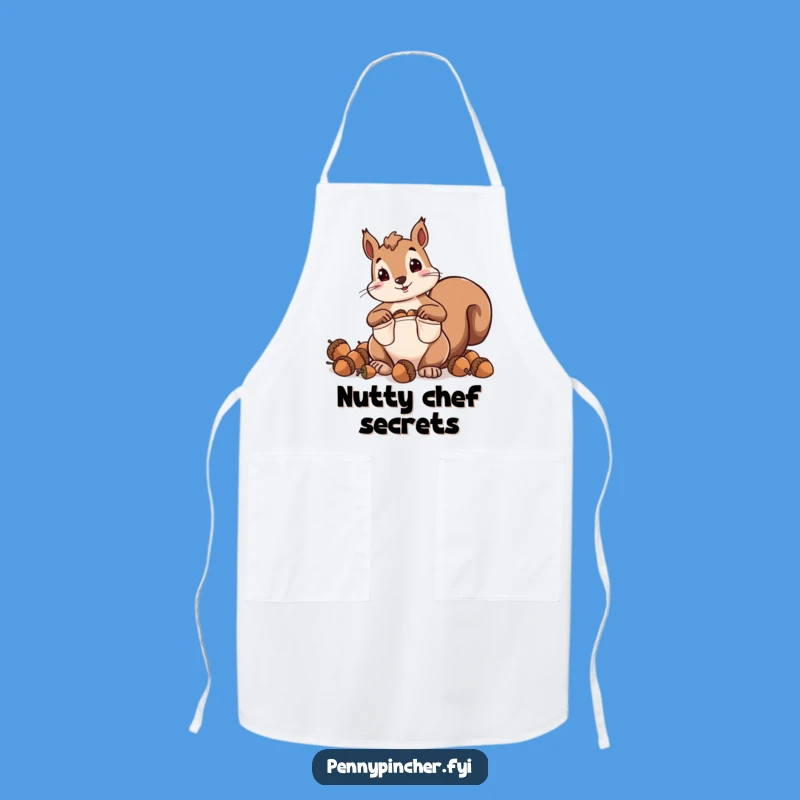 Funny Squirrel Apron: Hoarding Acorns with Pockets for Kitchen Supplies