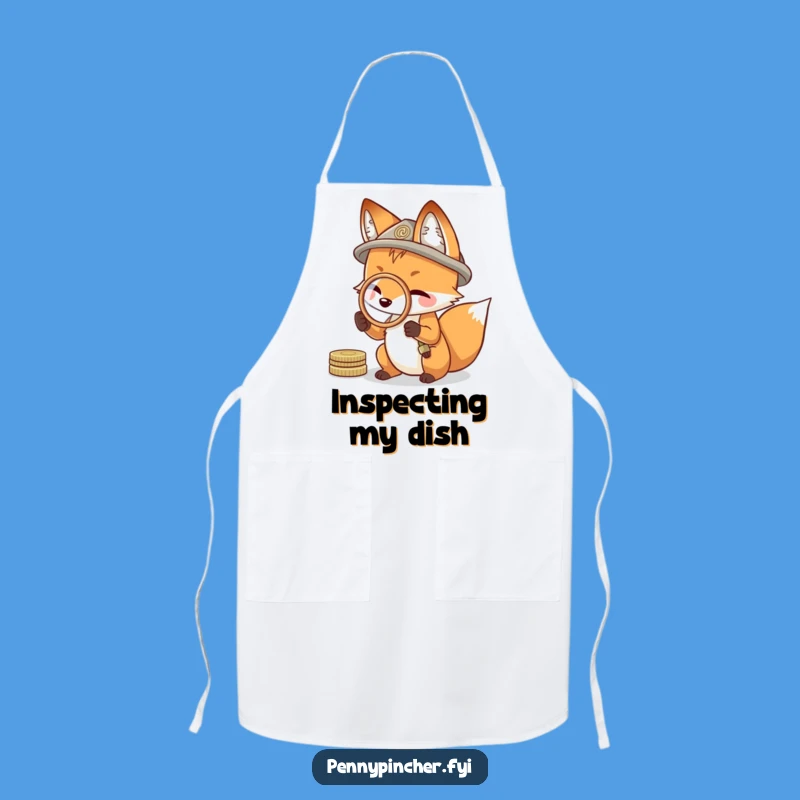 Funny Chef Fox's Coin Apron: Resourceful Investigator's Kitchen Wear