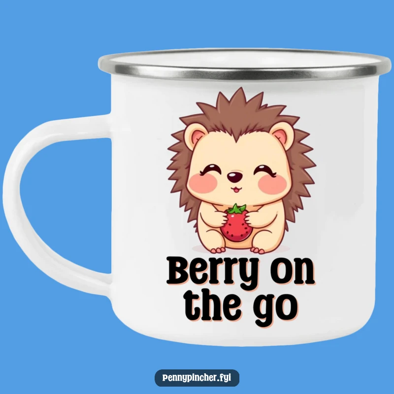 Funny Hedgehog Adventure Mug - Durable & Cute Outdoor Gift