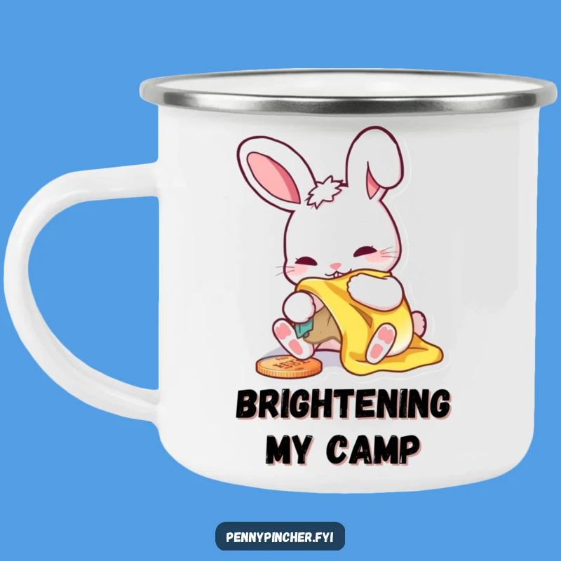 Funny Rabbit Penny Camp Mug - Humorous Outdoor Gift