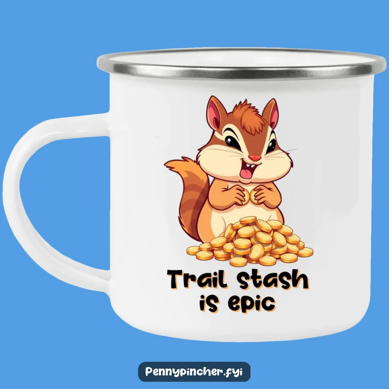 Funny Chipmunk Hoarder Camping Mug: Determined Character for Hilarious Outdoor Savings