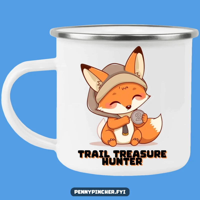 Durable Funny Kawaii Fox Camping Mug, Resourceful Explorer, Outdoor Gift