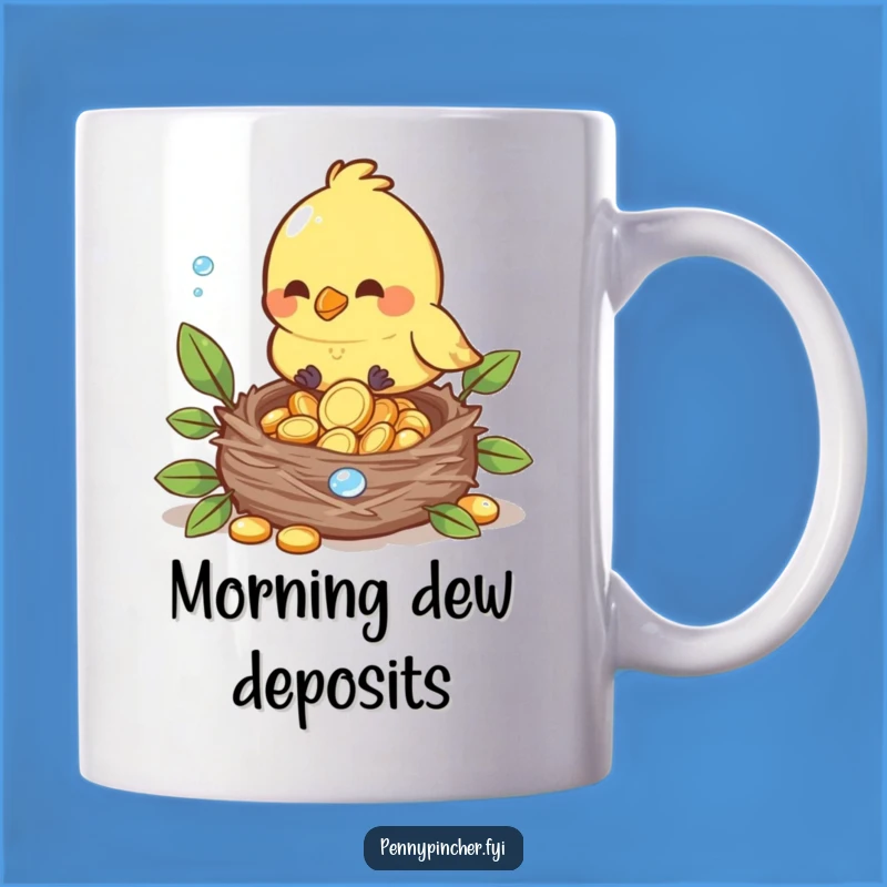 Funny Bird Dewdrop Saver Mug - A Whimsical Gift for Savers