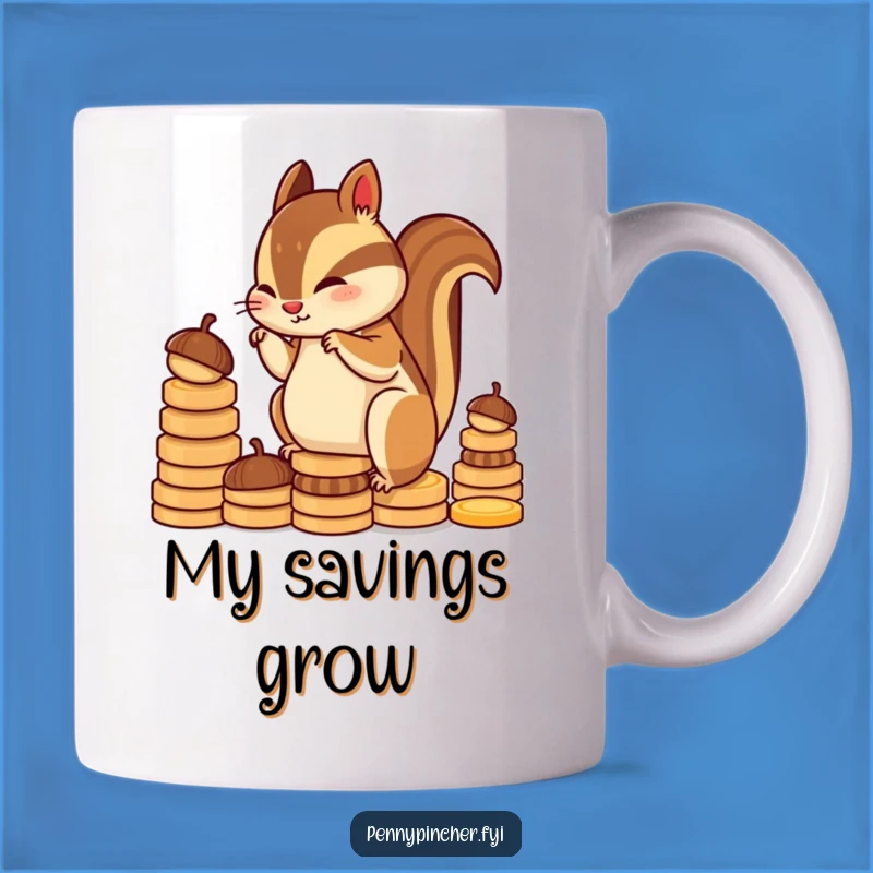 Funny Chipmunk Mug: Diligent Stacker, Funny Gift for Savers & Collectors