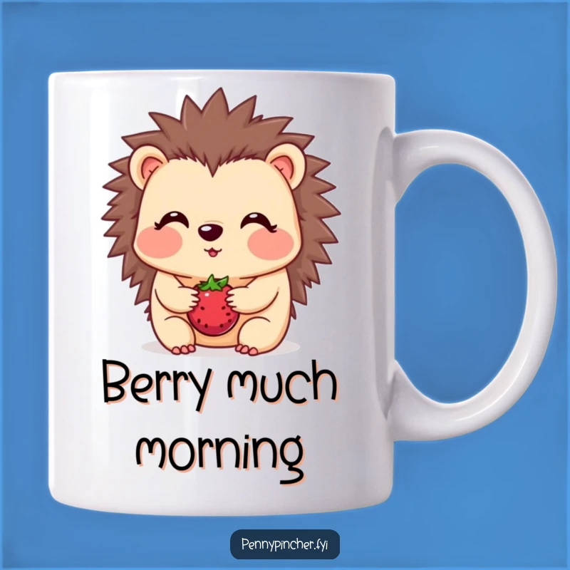 Funny Hedgehog Berry Balance Mug - Shy & Cute Gift for Animal Lovers