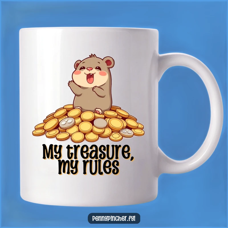 Funny Mole's Coin Fortune Mug: A Joyful Character's Wealthy Gift