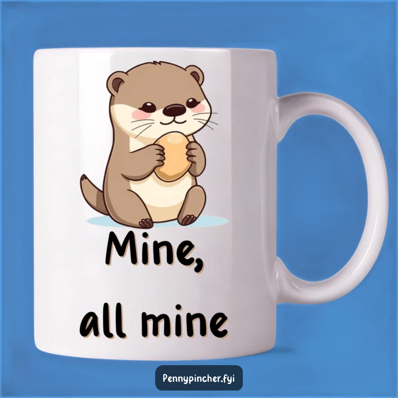 Funny Otter Pebble Lover Mug: Perfect Gift for Gem Collectors & Quirky Souls