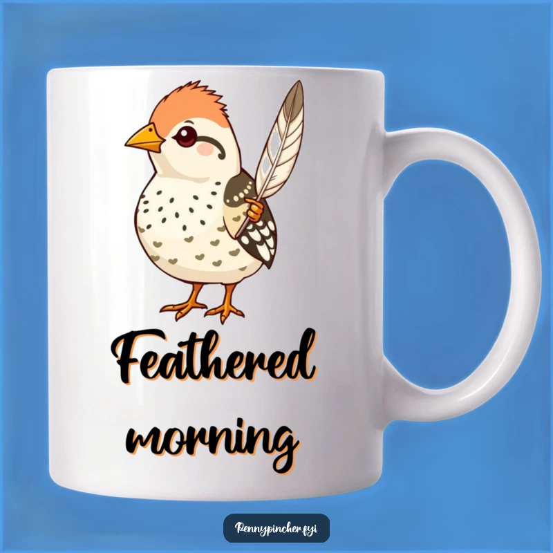 Funny Quail Feather Pride Mug - Elegant & Humorous Gift for Bird Lovers
