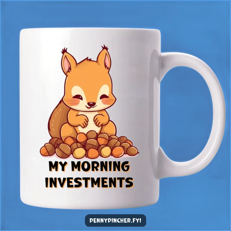 Funny Squirrel Counting Acorns Mug: A Hilarious Gift for the Prepared