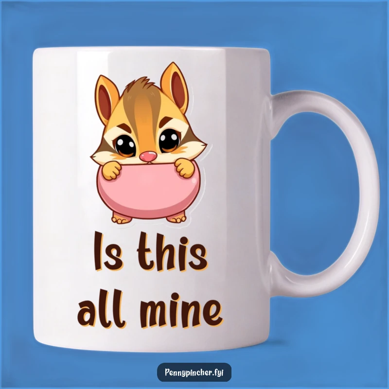 Funny Cautious Chipmunk Piggy Bank Mug: A Hilarious Gift for the Prudent Saver