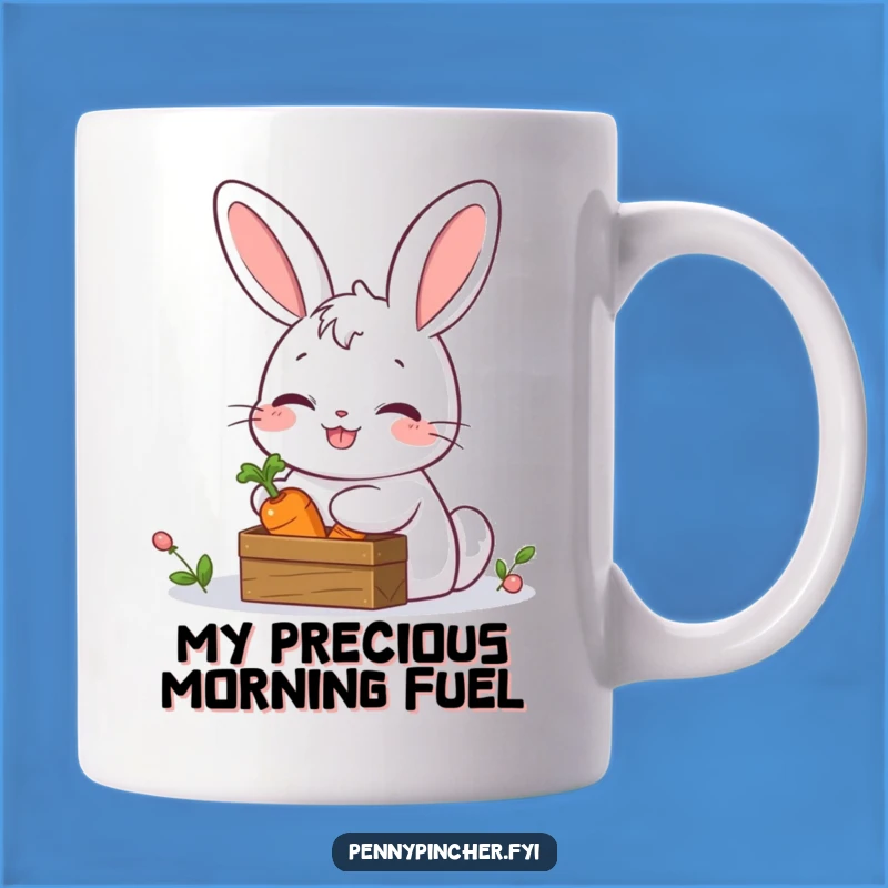 Funny Rabbit Carrot Treasure Mug - Giggling Secret Keeper Gift