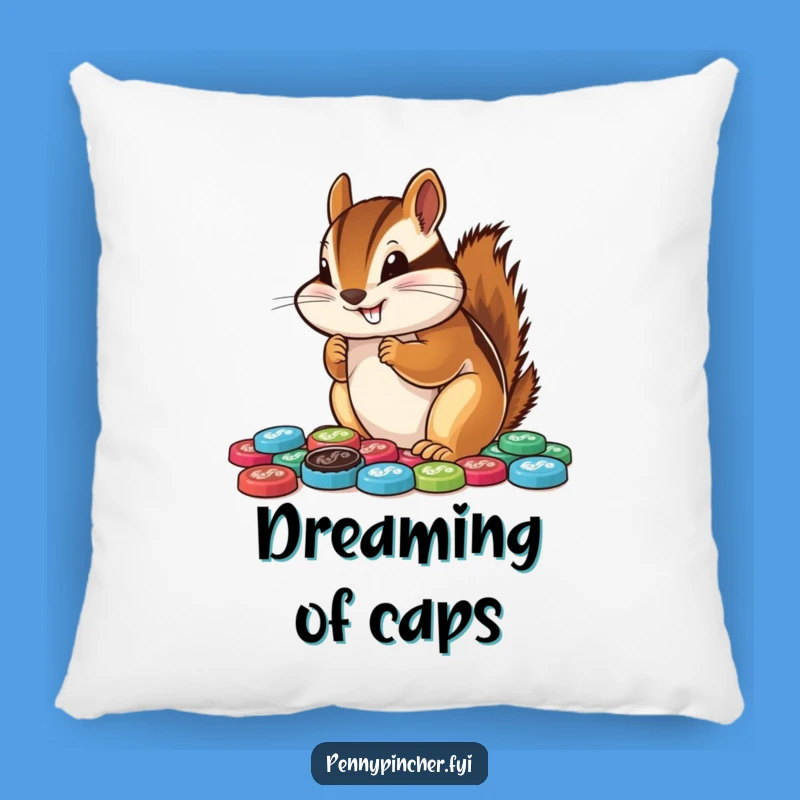 Funny Chipmunk Bottle Cap Pillow: Cozy Comfort & Hilarious Accent