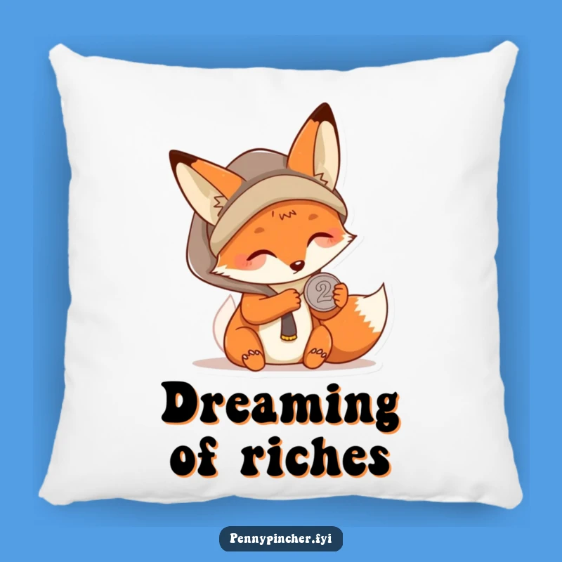 Soft Funny Kawaii Fox Pillow, Resourceful Comfort, Cozy Humor Gift