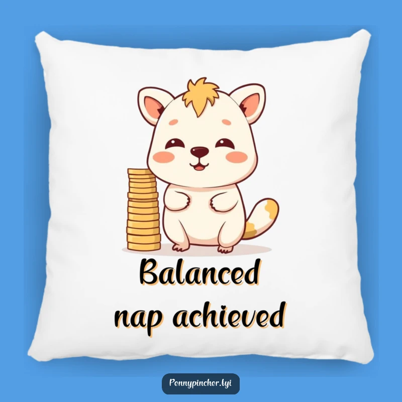 Funny Accent Pillow - Animal Coin Balance, Cozy Funny Gift for Your Couch!