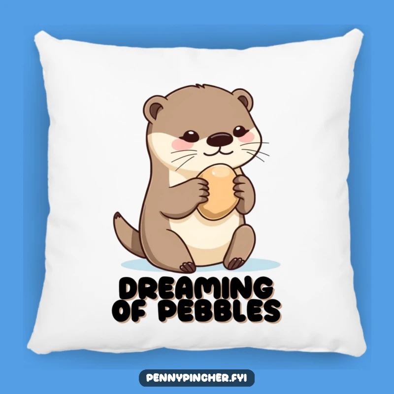Funny Otter Pebble Pillow: Cozy Comfort & Hilarious Accent for Collectors
