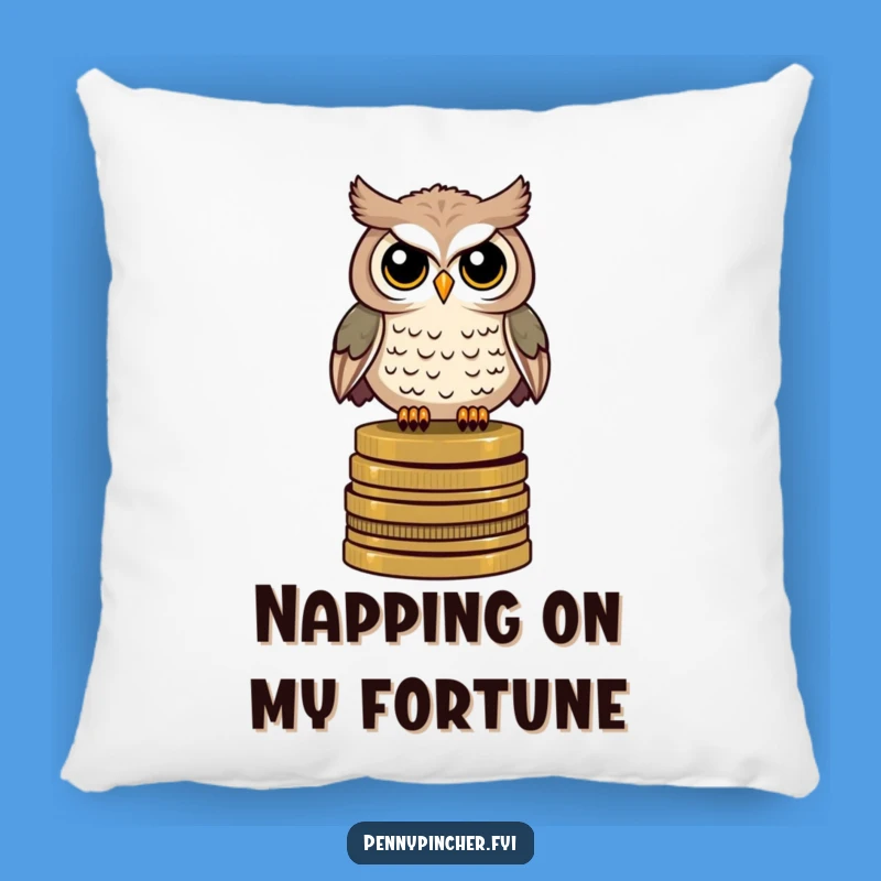 Funny Owl Wisdom Pillow: Cozy Comfort with a Watchful Touch
