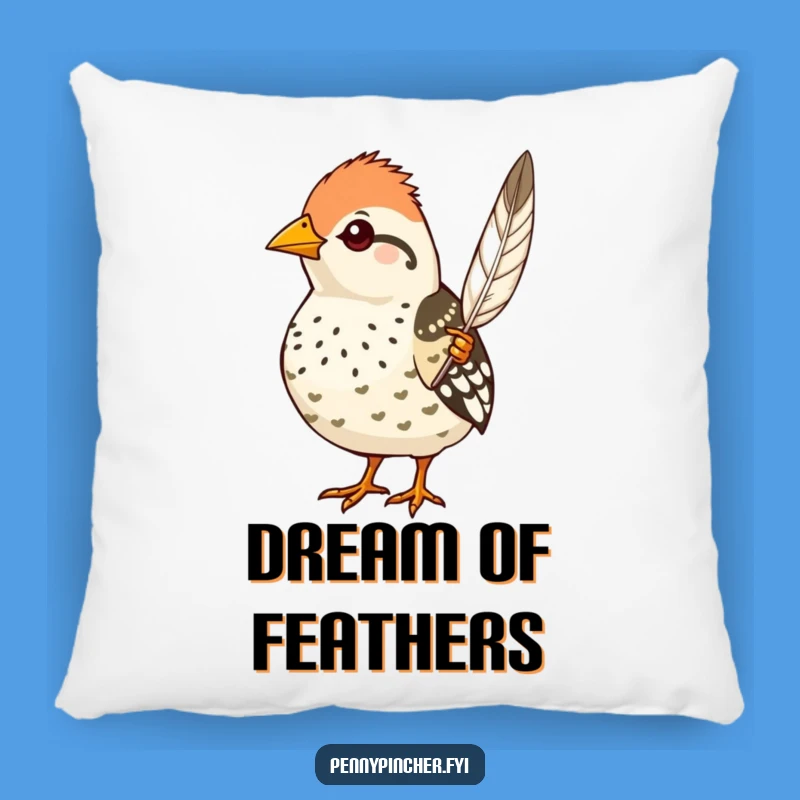 Funny Quail Feather Accent Pillow - Stylish & Humorous Decor Gift