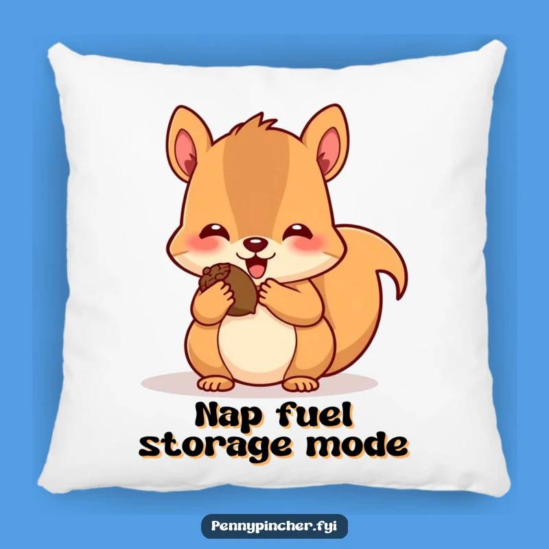 Funny Squirrel Cheeky Acorn Pillow - Comfy Woodland Cushion Gift