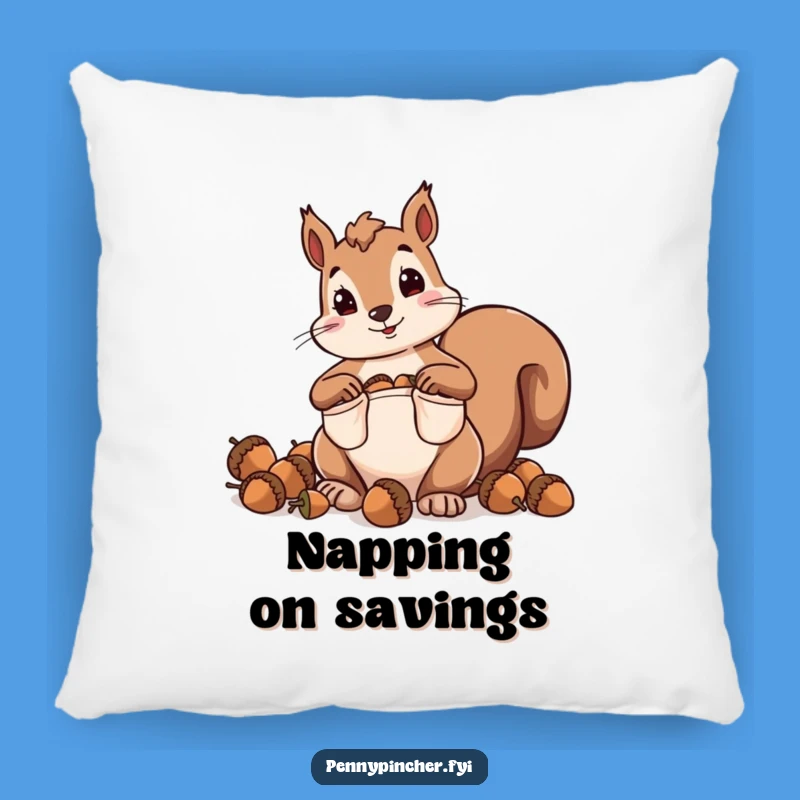 Funny Squirrel Pillow: Cozy Hoarding Acorns in Oversized Pockets