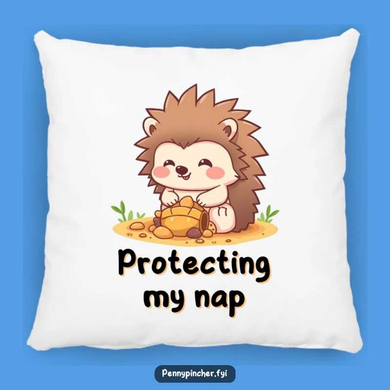 Funny Hedgehog Treasure Pillow: Snuggle Up with This Adorable Guard!