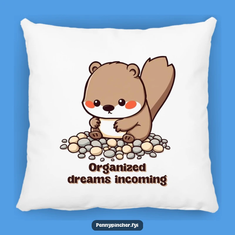 Soft Funny Kawaii Beaver Pillow, Meticulous Organizer Comfort, Cozy Gift