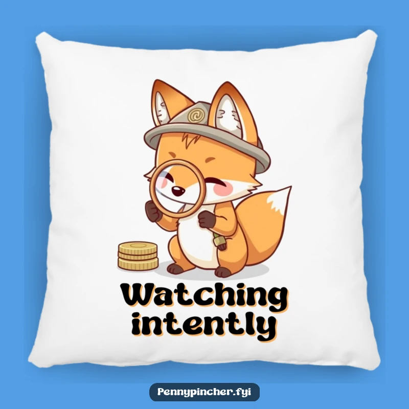 Funny Fox's Clever Coin Pillow: Resourceful Character's Comfort Gift