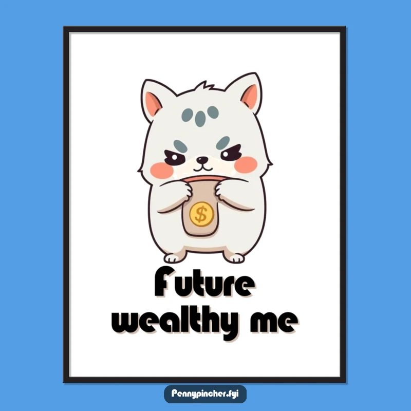 Funny Determined Animal Digital Art - Printable Saver's Humor Decor