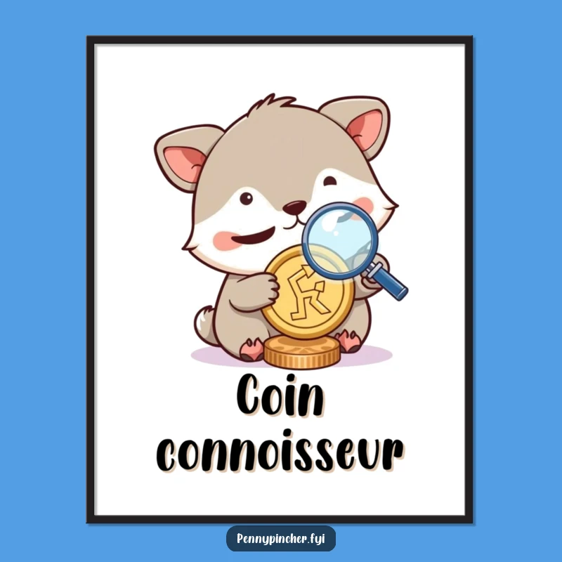 Funny Squinting Animal Digital Art - Printable Detective Decor