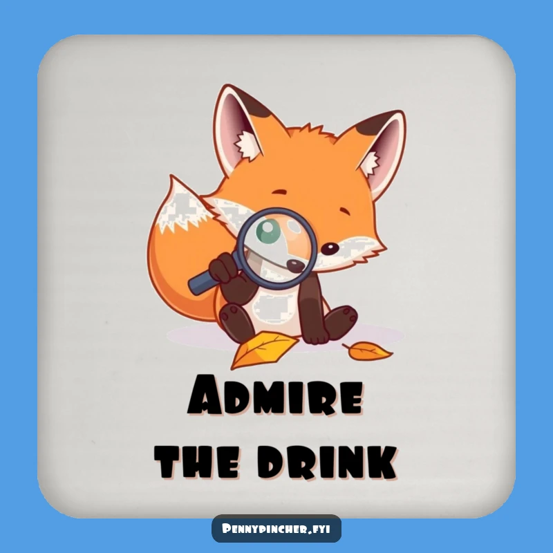 Funny Fox Coaster: Protect Surfaces with Focus, a Smart Funny Gift!