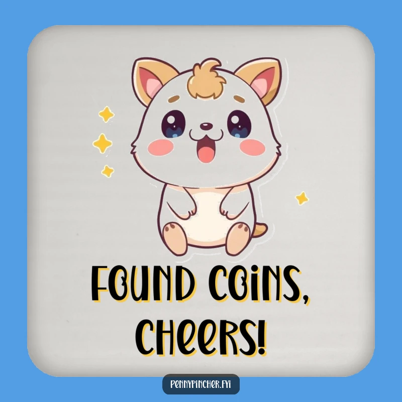 Funny Surprised Animal Coaster: Protect Surfaces with Humor, Perfect Set!