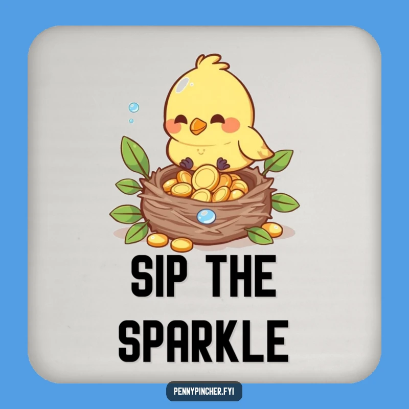 Funny Bird Dewdrop Coaster Set - Humorous Table Protector Gift