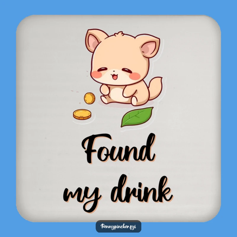Funny Coaster Set - Animal Coin Find, Protect Furniture, Quirky Funny Gift!