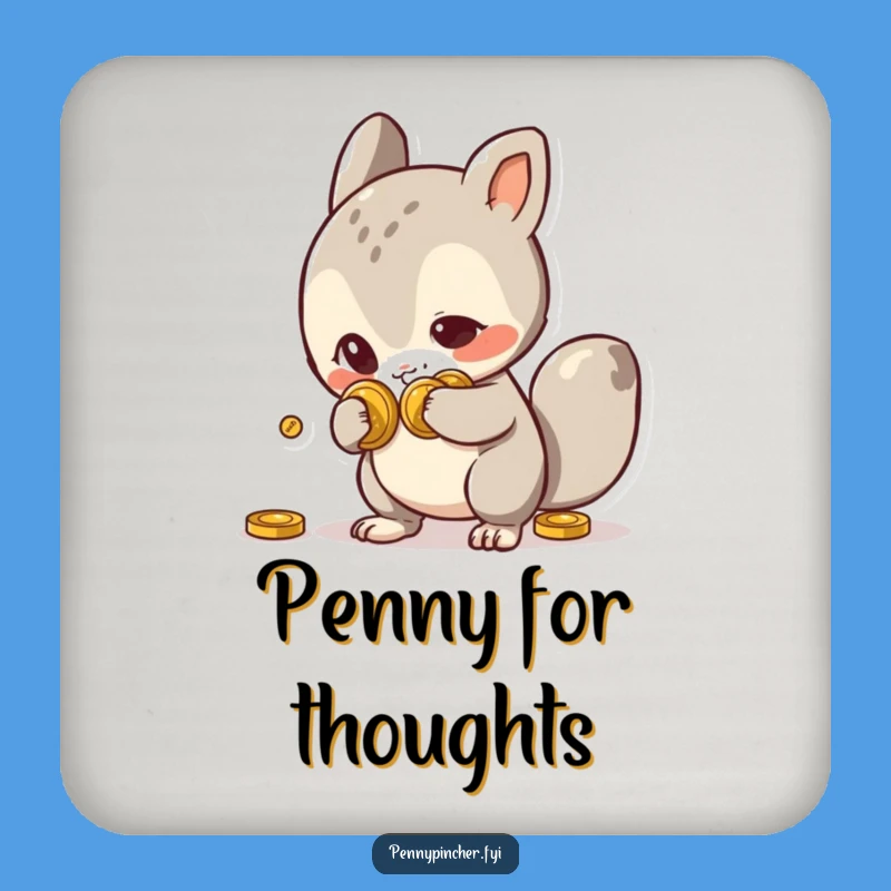 Funny Drink Coasters: Mischievous Animal Hiding Coins, Protect Surfaces with Humorous Style Gift