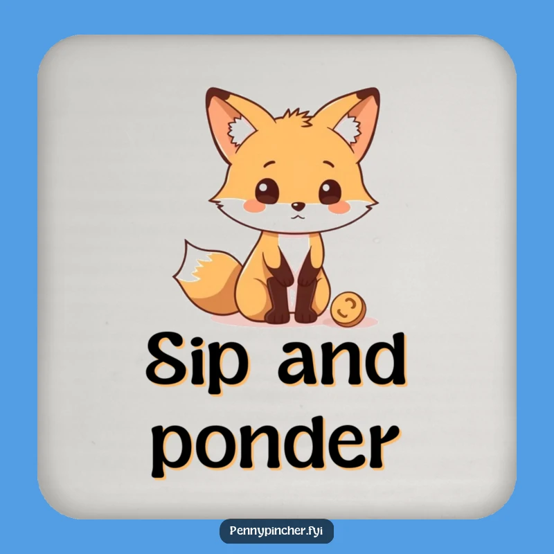 Funny Fox Coin Coasters: Protect Surfaces with Curious Charm!