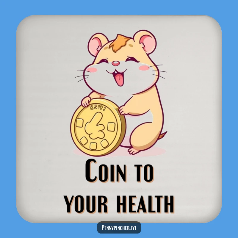 Funny Hamster Lucky Coaster: Protect Surfaces with Hilarious Flair
