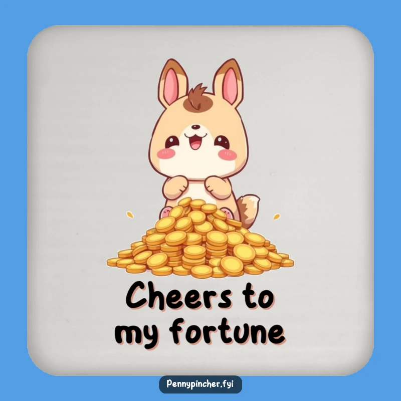 Funny Hoarding Animal Coaster: Protect Your Table with Humor, Perfect Set!