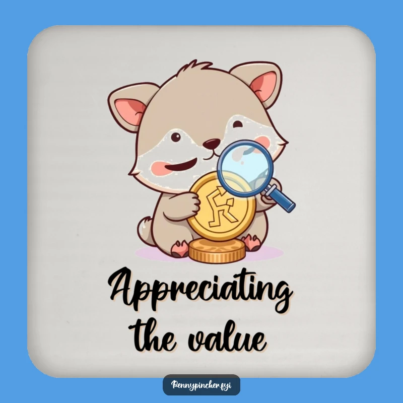 Funny Squinting Animal Coaster - Protect Surfaces with Scrutiny!