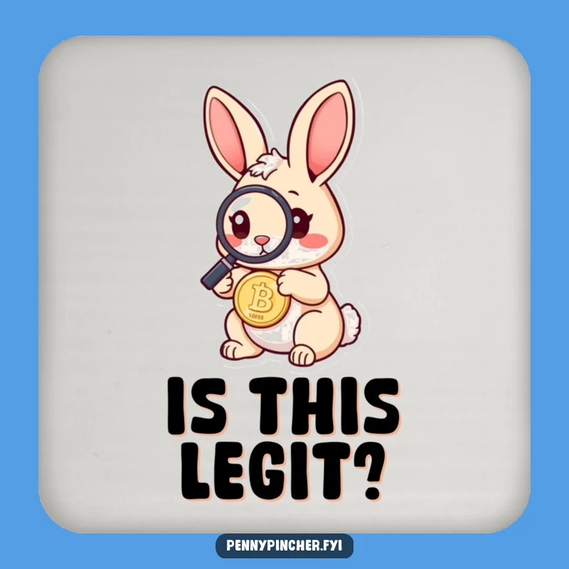 Funny Rabbit Coaster: Protect Surfaces with Comedic Coin Inspection!