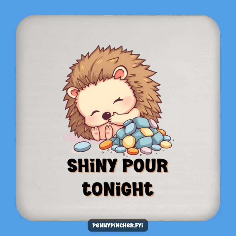 Funny Hedgehog Treasure Coaster: Protect Surfaces with Cozy Style