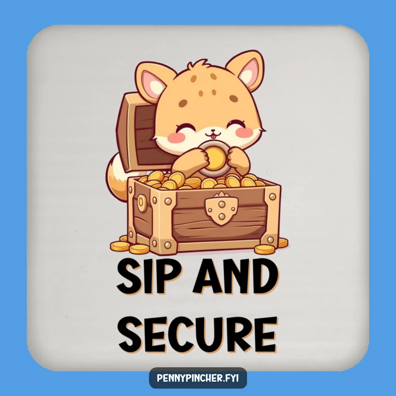 Funny Animal Treasure Coaster: Secured Protection, Humorous Table Gift