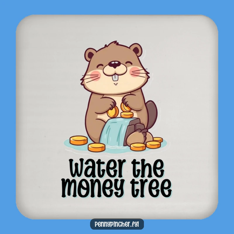 Funny Beaver Coin Dam Drink Coasters: Protect Surfaces with Hilarious Style!